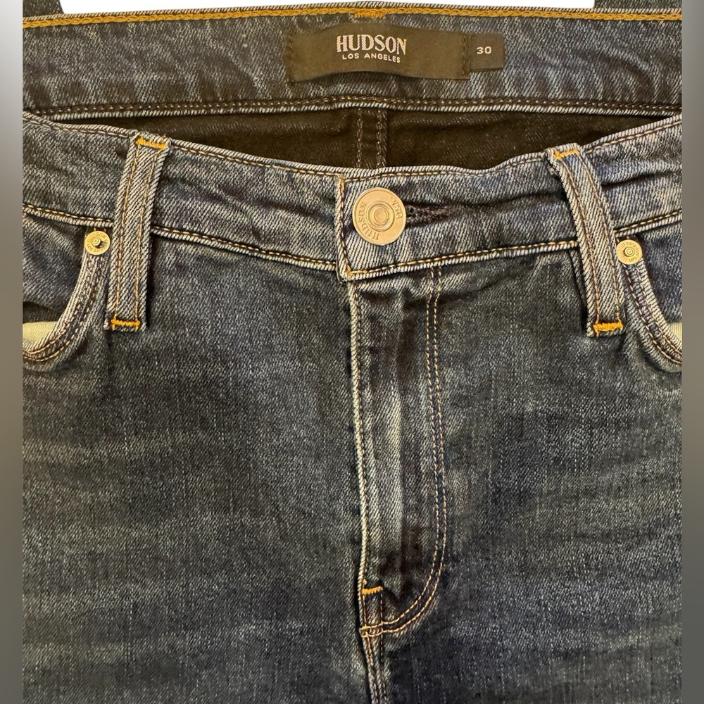 Hudson Jeans Women's Skinny Jeans - Dark Blue - Picture 5 of 6